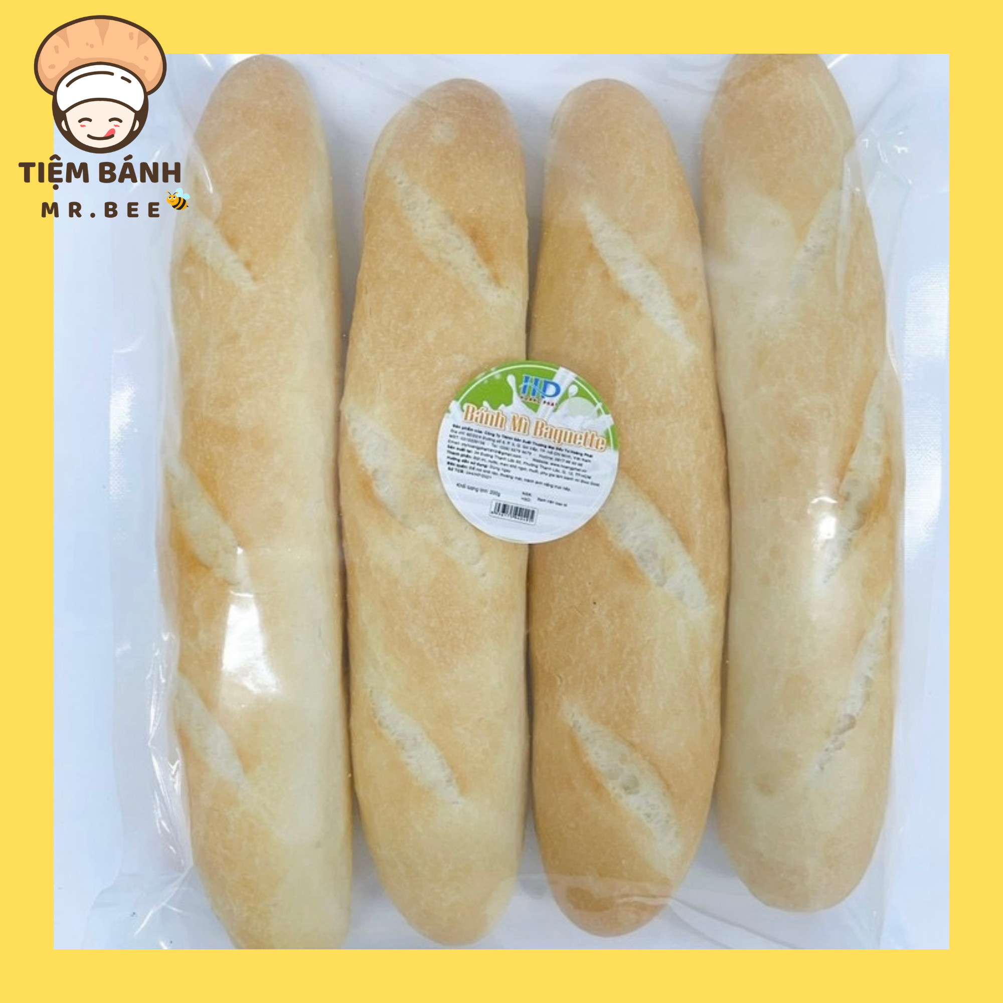 [Chỉ giao HCM] – Bánh Mì Tươi ăn liền đặc ruột – 4 ổ/ bịch