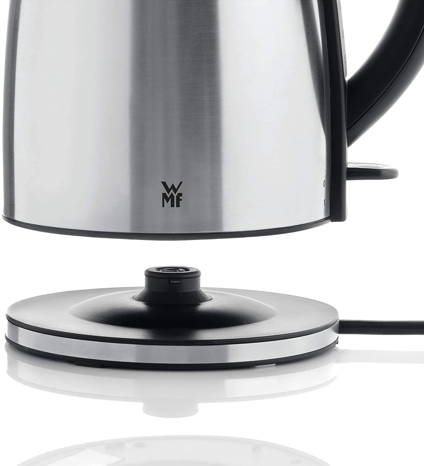 WMF Stelio kettle stainless steel, 1.7l, with filter, 2400W, wireless, illuminated water level indicator, lime water filter, cromargan matt [Energy Class A]
