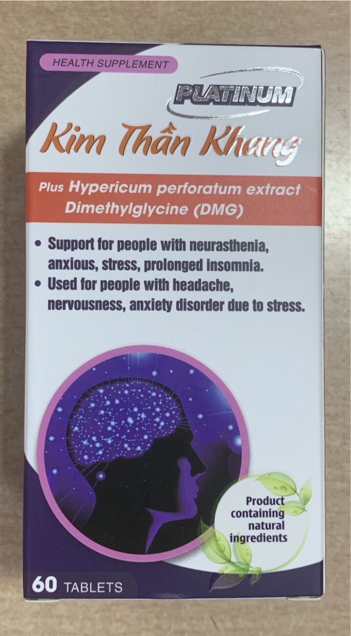 Kim Thần Khang Platinum, hỗ trợ suy nhược thần kinh, lo lắng, căng thẳng