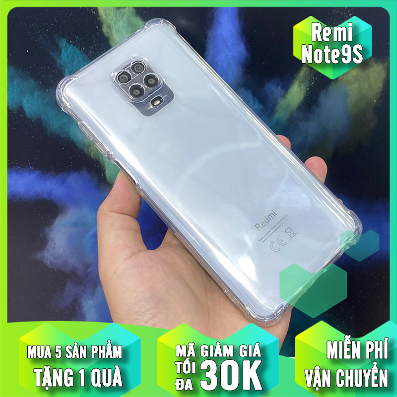 Ốp lưng cho Xiaomi Redmi Note 9S - Redmi Note 9 Pro TPU Trong Suốt Che Cam