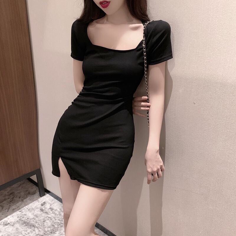 Váy cổ u mẫu mới, ĐẦM CỔ U SẺ LAI