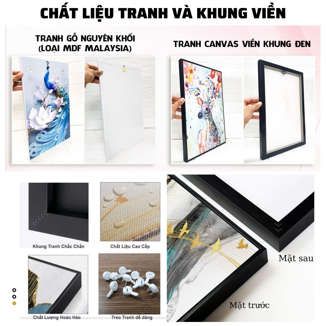 Xưởng HCM Bộ tranh treo tường nghệ thuật đương đại 15 mẫu tranh treo tường phong cảnh hoang dã - Tranh treo tường tráng gương