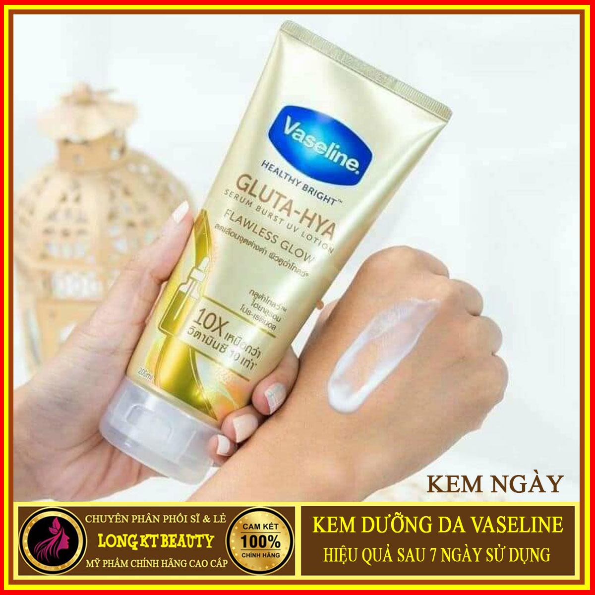 [Chính hãng]Sữa dưỡng thể Vaseline Gluta HYA Serum 10X Thái Lan 330g