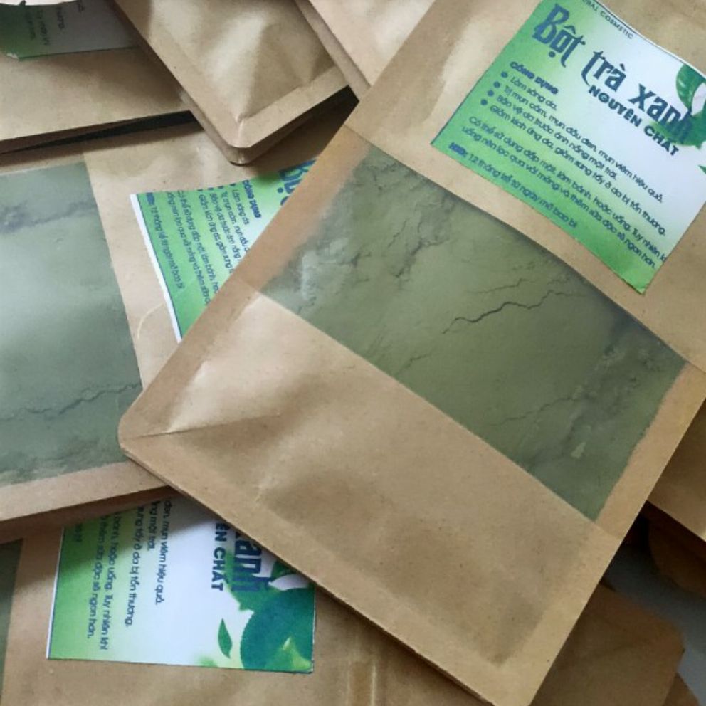 HCMBột trà xanh nguyên chất Thái Nguyên 100% gói 100gr