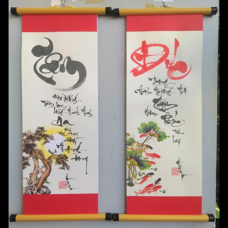 CẶPTranh thư pháp TÂM ĐỨC. Quà tặng mừng tân gia,khai trương, ông bà ,cha mẹ, bạn bè, đối tác. Quà cưới, tết, sinh nhật,8/3...