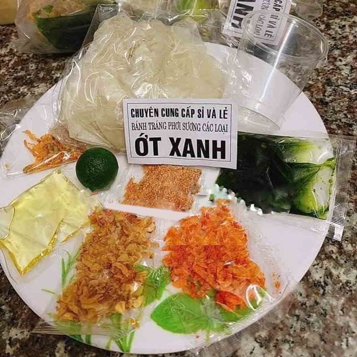 1 BỊCH - BÁNH TRÁNG SATE ỚT XANH