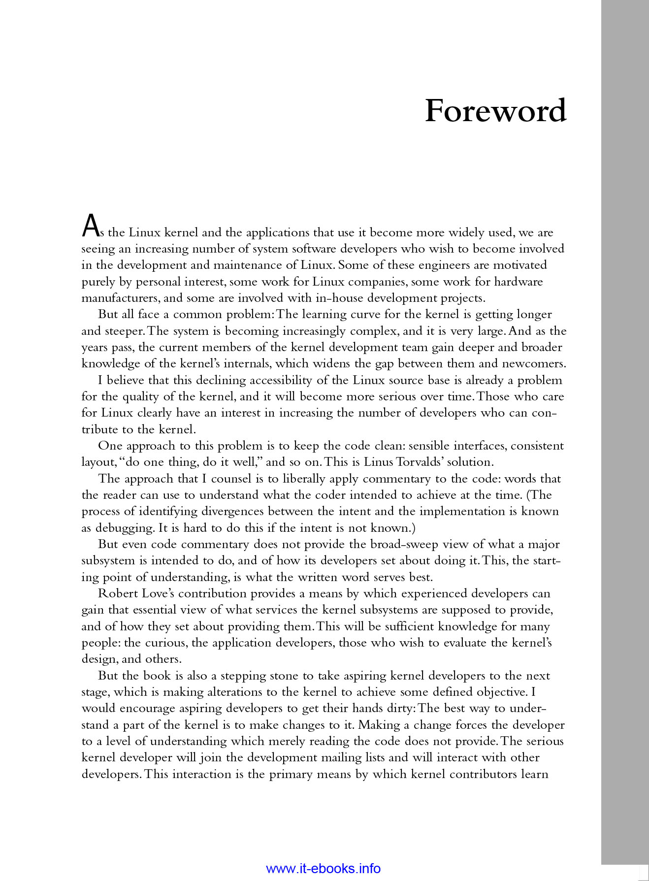 Linux Kernel Development, 3rd Edition