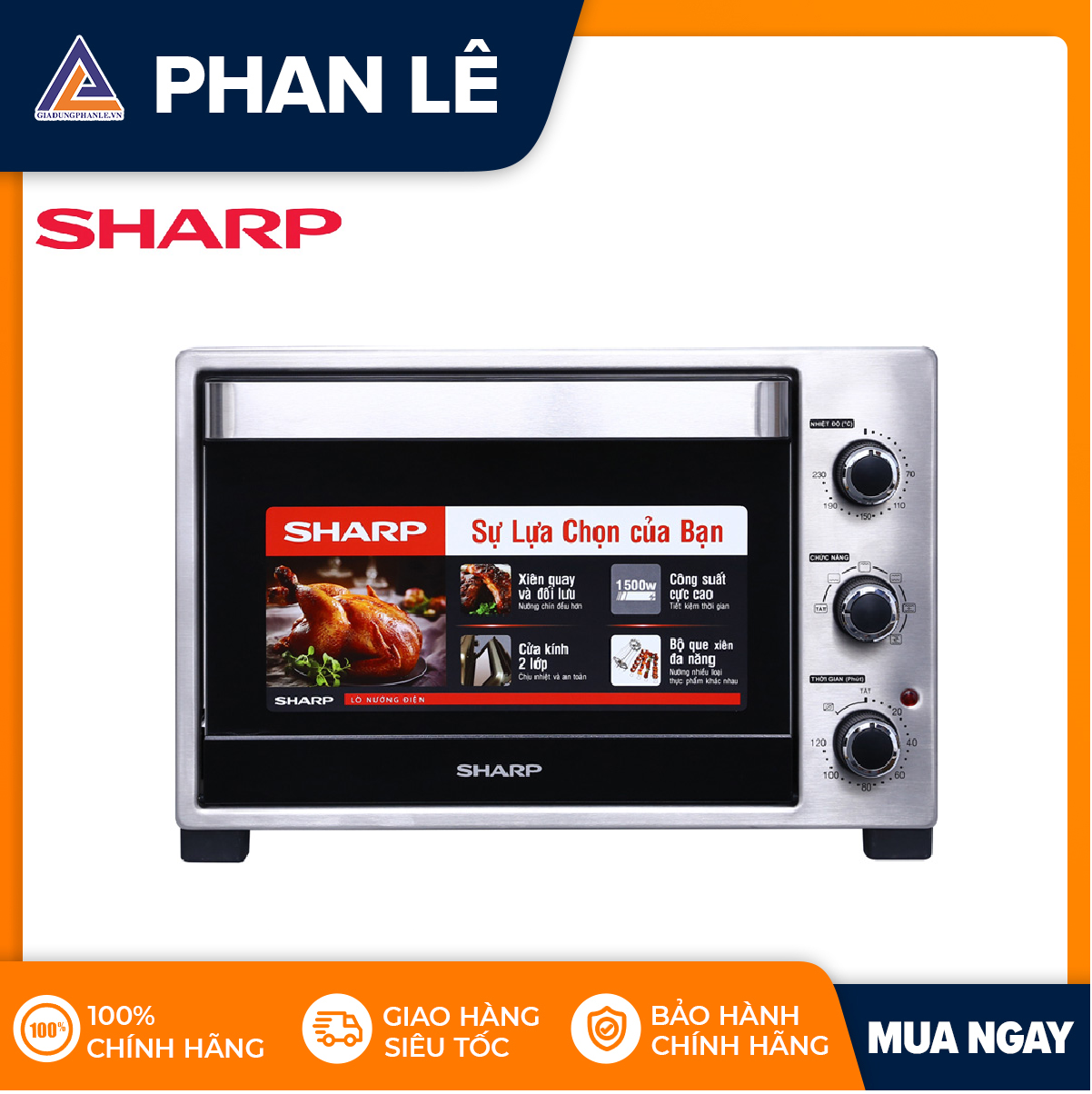 Lò nướng sharp eo-a323rcsv-st 32 lít
