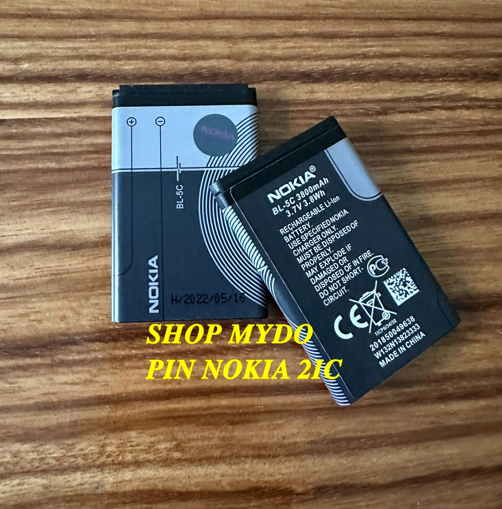 Pin nokia BL-5c 3,7v dung lượng 3800mAh cho nokia 1280 loại 2ic chống phù chống nổ