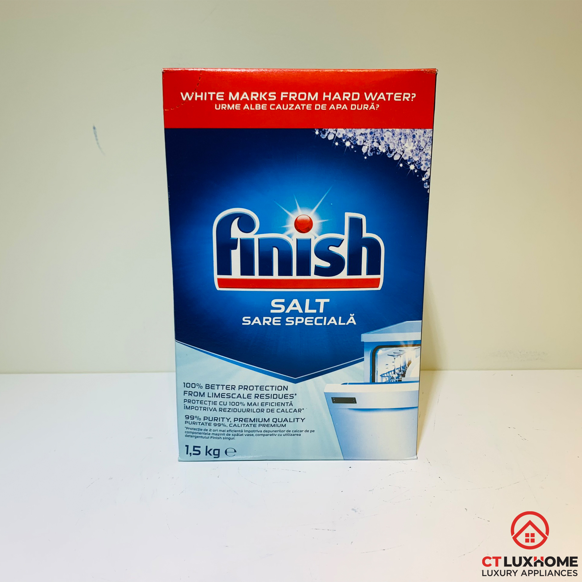 Muối rửa chén bát Finish 1,5kg kèm túi zip