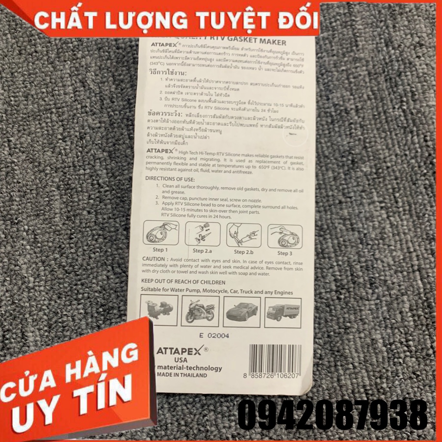 Keo Dán Ron Chịu Nhiệt Độ Cao Đỏ Bardo 85g