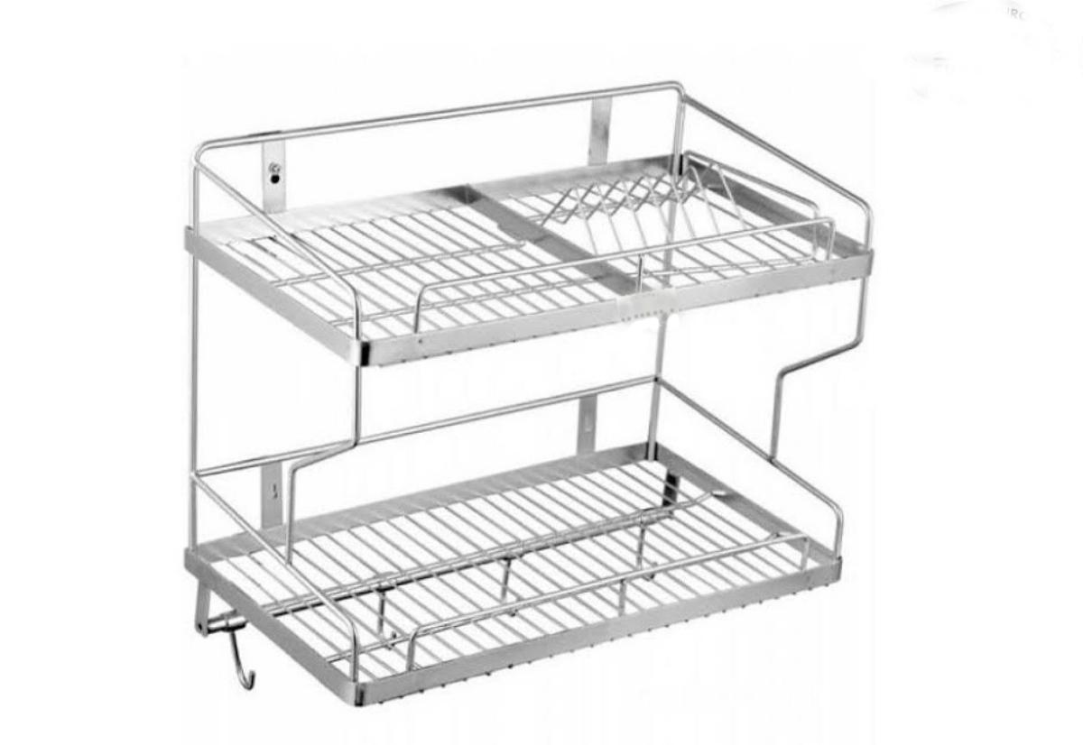 Kệ chén đĩa 2 tầng INOX 304 VDLV2870 (Bạc)