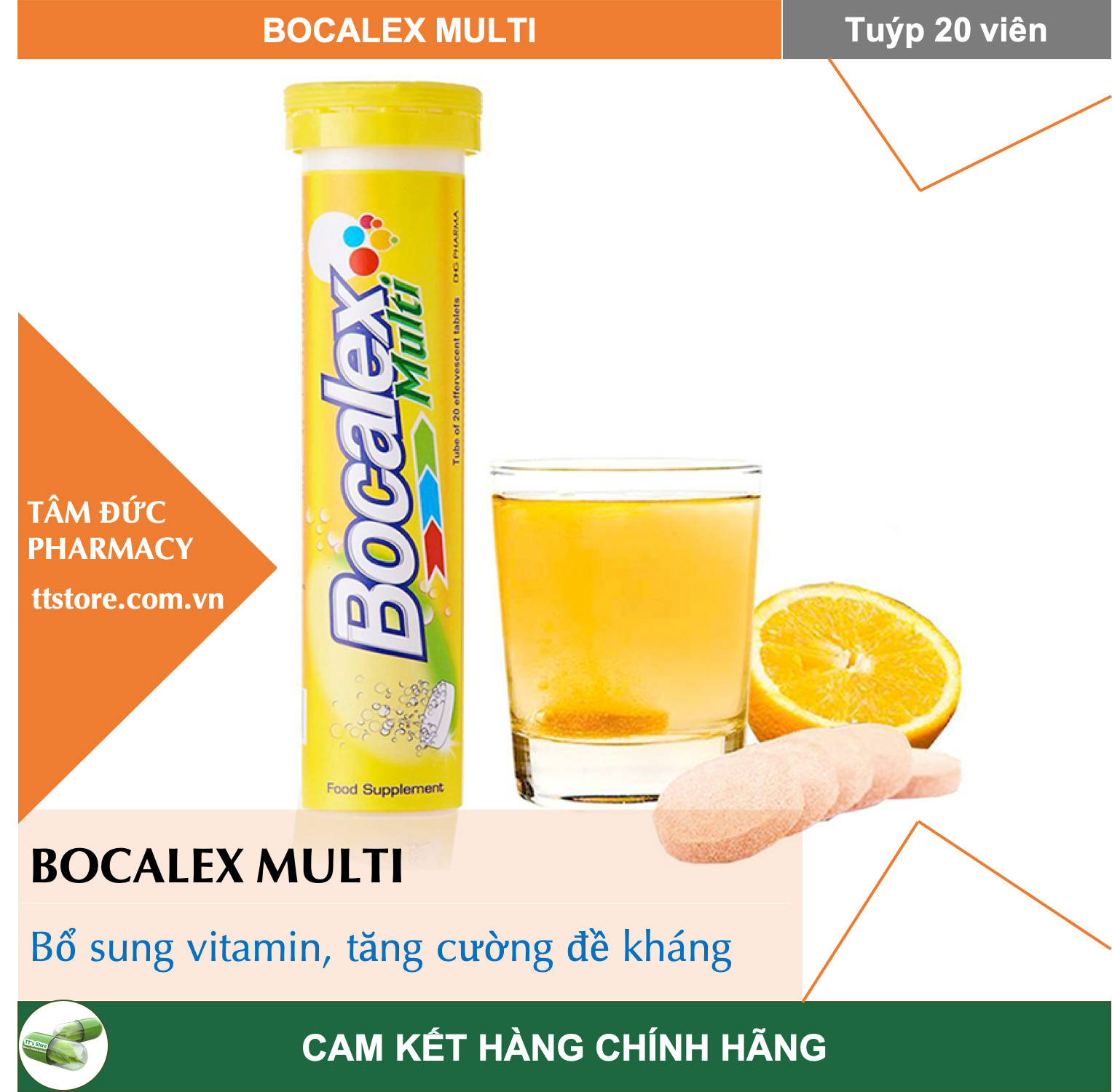 Bocalex multi dhg - viên sủi bổ sung multivitamin