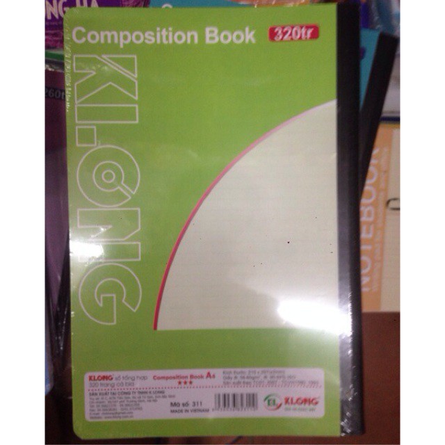 Sổ a4 klong 320 trang kẻ ngang ms 311