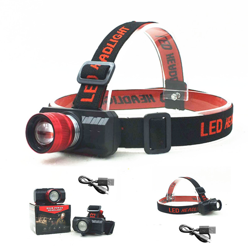 Đèn đội đầu headlamp sạc USB Pin Trâu Gía Rẻ