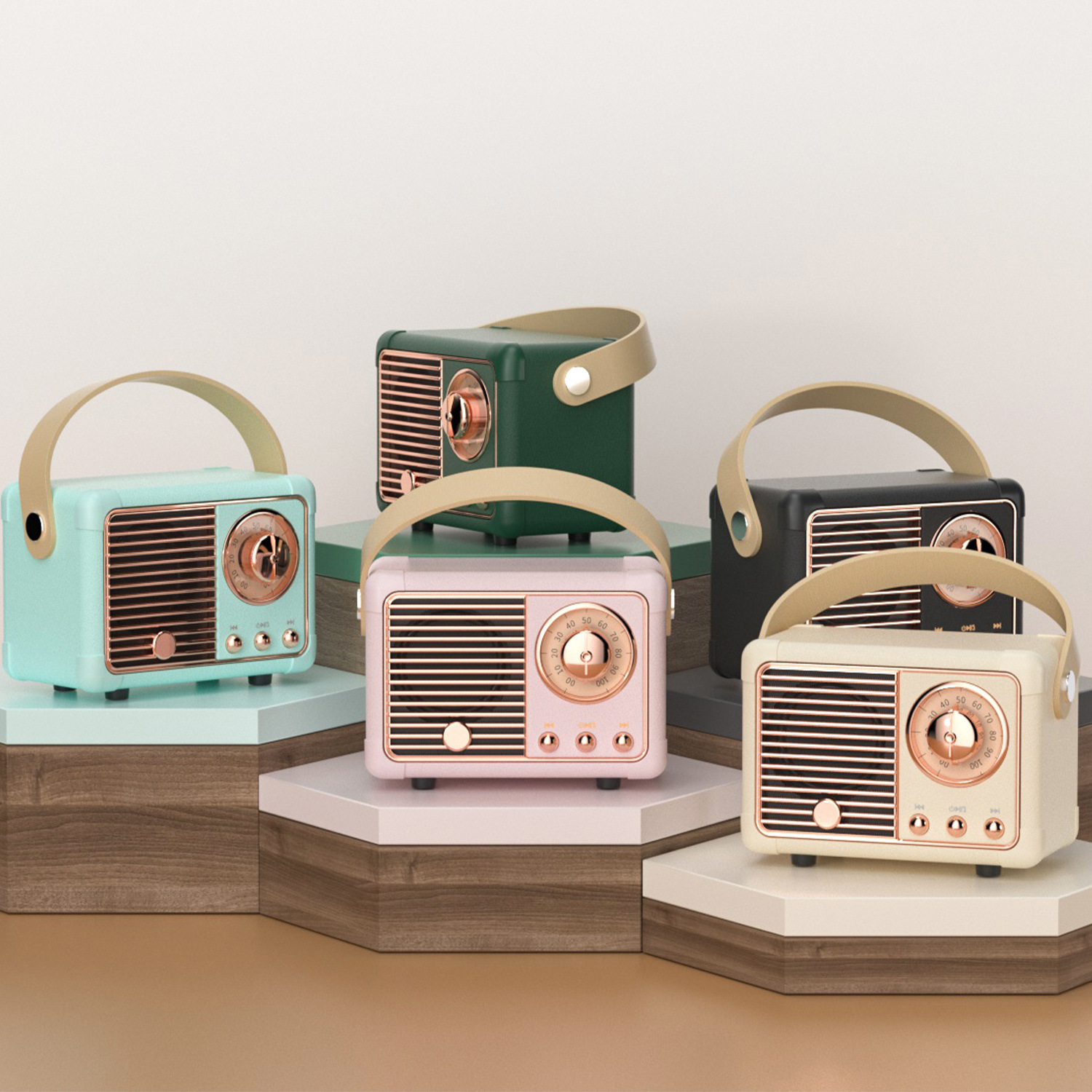Loa Bluetooth không dây mini độc đáo kiểu dáng retro phong cách Hàn Quốc
