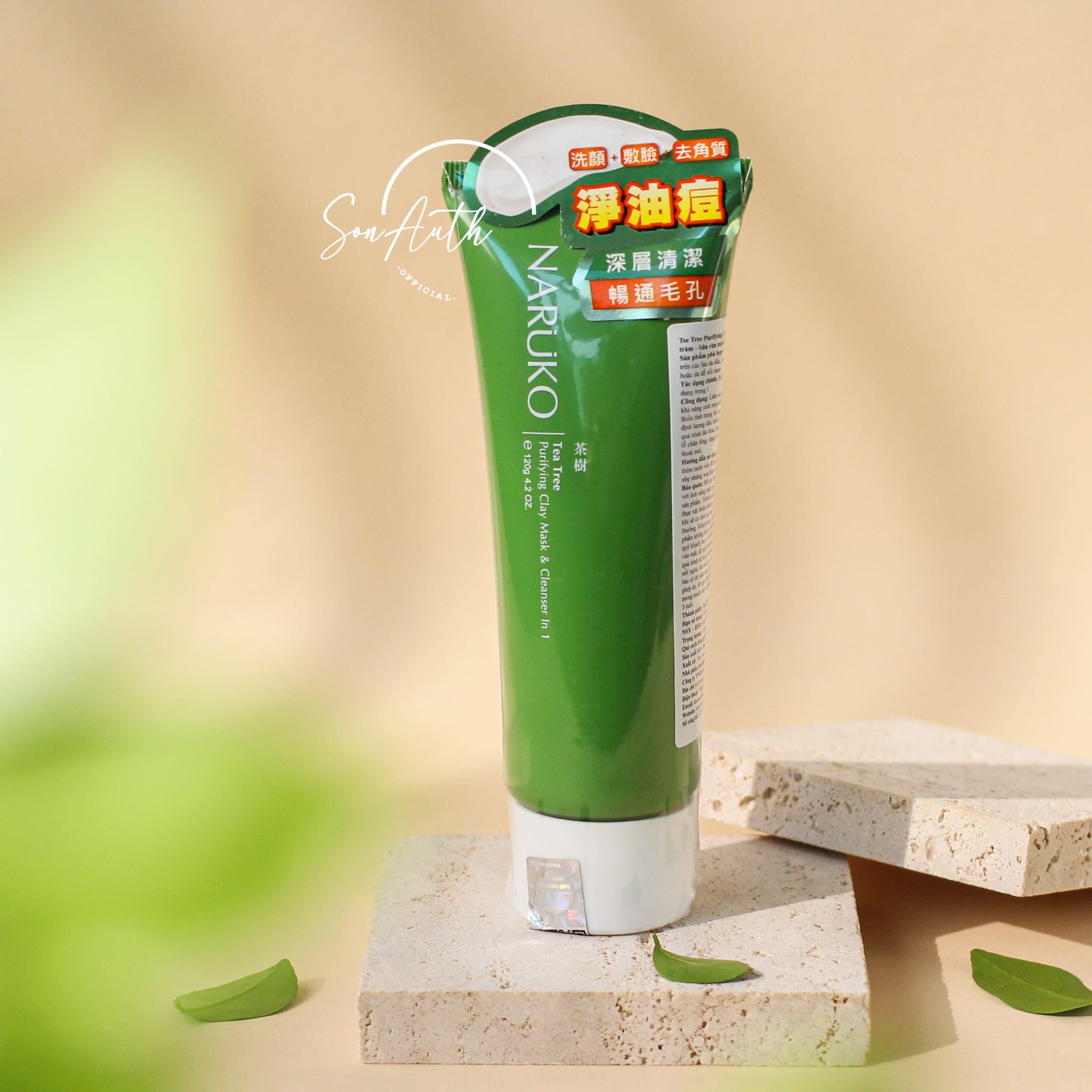 Sữa rửa mặt Naruko Tea Tree Purifying Clay Mask and Cleanser 120g [ĐẠI LÝ PHÂN PHỐI CHÍNH THỨC]