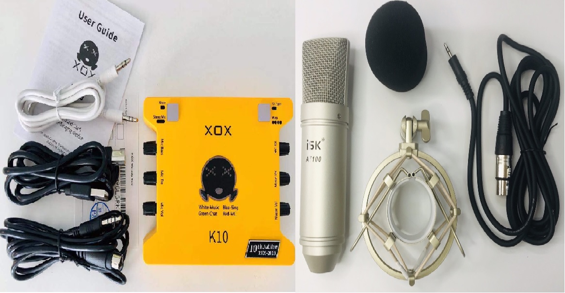 [HCM]Combo Thu Âm XOX K10 Đặt Biệt Và Mic ISK AT100