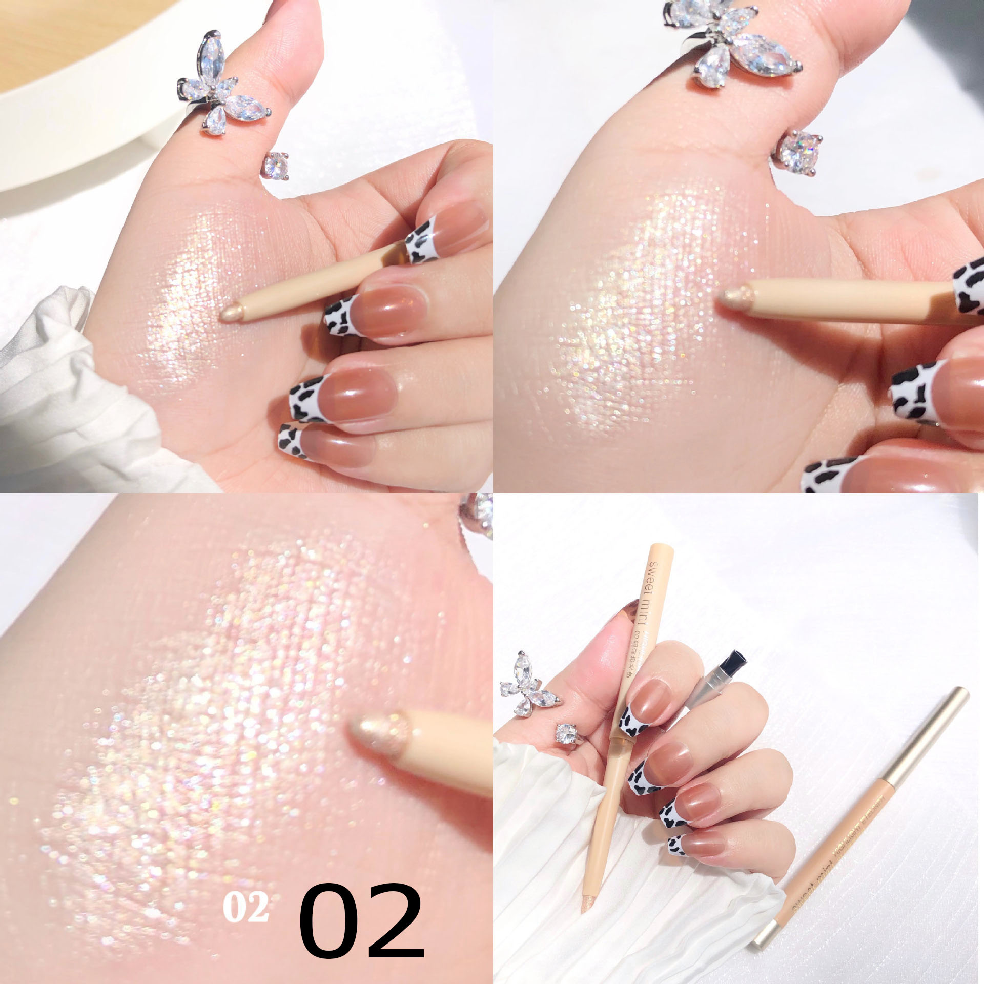 Bút kẻ mắt dạng sáp nhũ Sweet Mint trang điểm tự nhiên, Bút sáp mắt kẻ viền mắt lâu trôi - BUM STORE