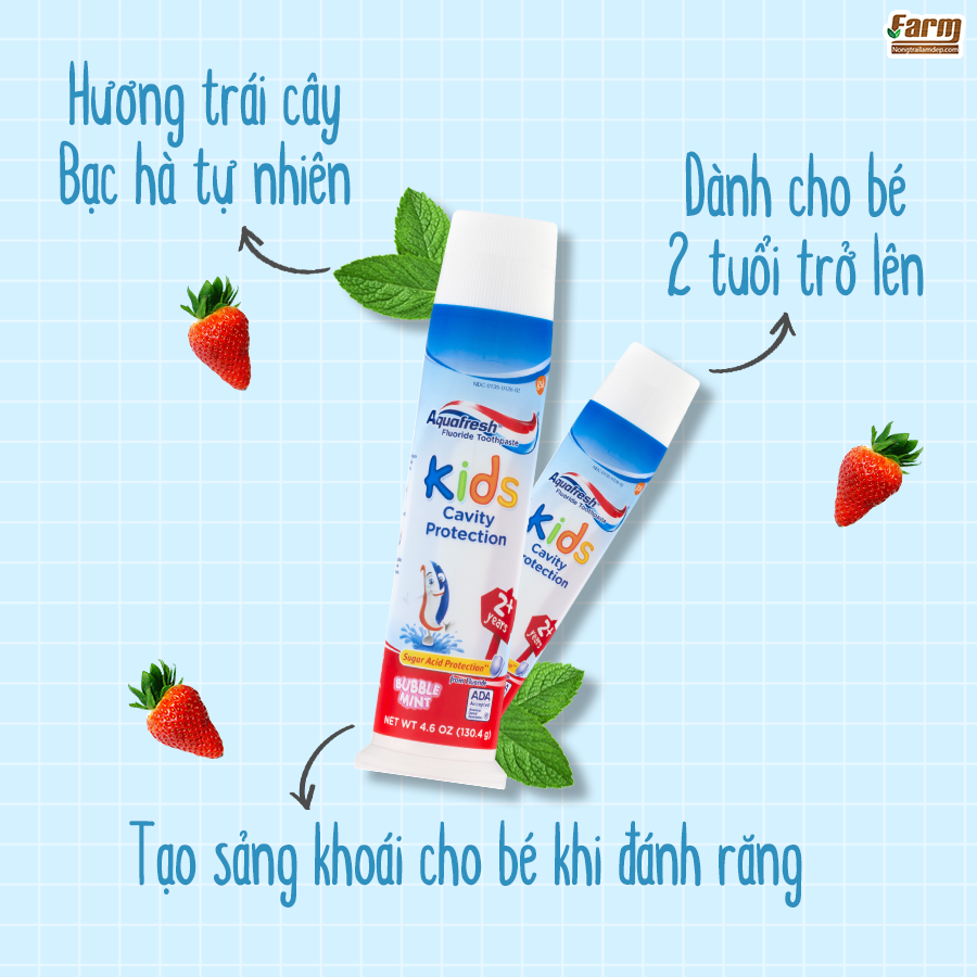 Kem Đánh Răng Aquafresh Kids Cavity Protection Mỹ (130,4g)