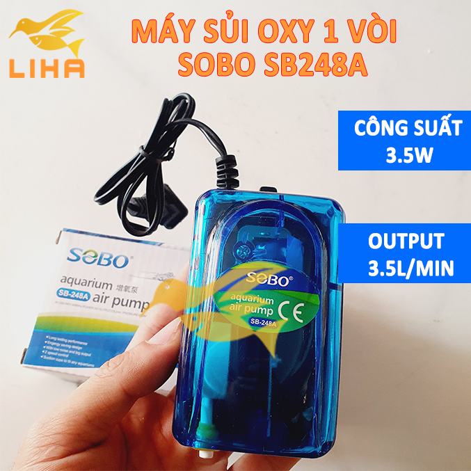 Máy sủi oxy 1 vòi sobo sb248a - sủi oxi cho bể cá