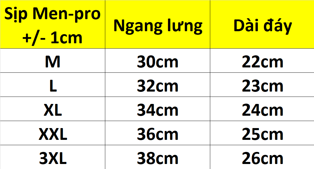 Combo 5 Quần Lót Nam Thun Lạnh Lưng To Menpro MP1 – Hàng Cao Cấp