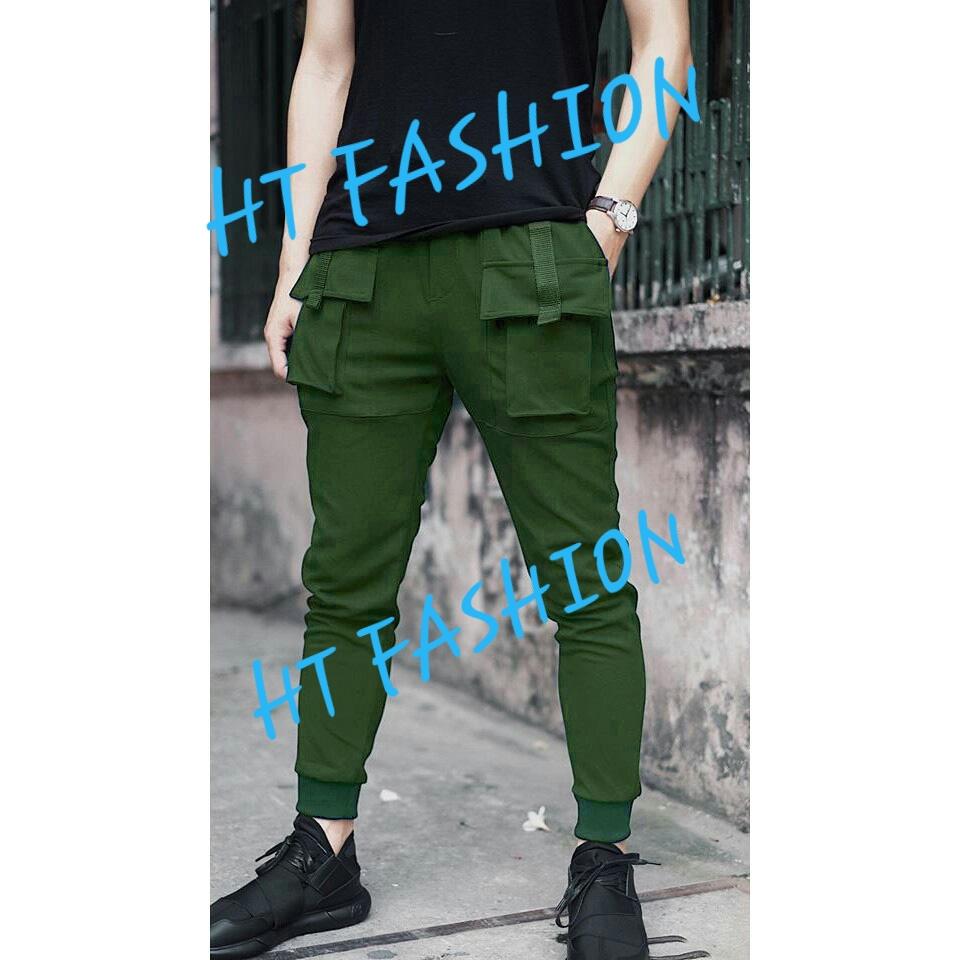 Quần jogger kaki nam túi hộp