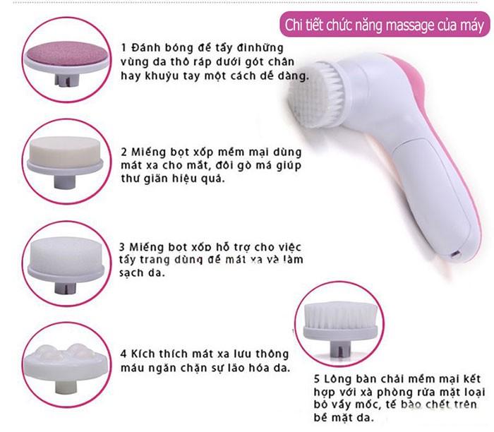 Máy rửa mặt massage 5 in 1