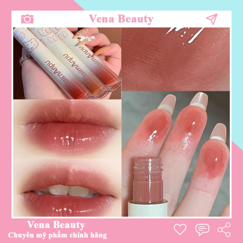 [HÀNG HOT] Son bóng nội địa trung có màu lì giá rẻ dưỡng môi dành cho học sinh Daimanpu Vena Beauty giá rẻ