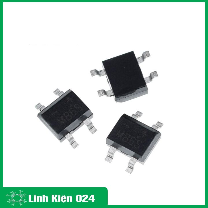 Diode cầu 0.5A 600V chân dán SMD