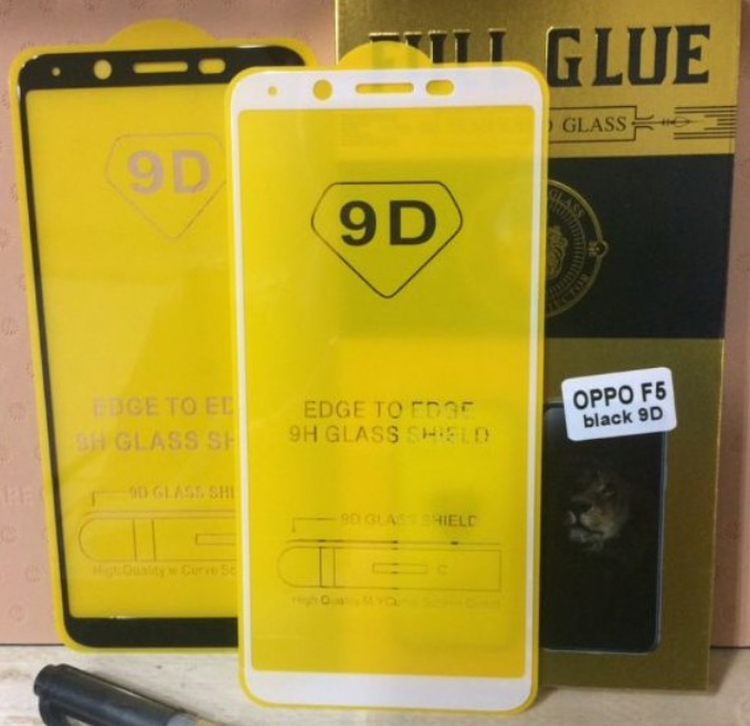 OPPO F5 Kính cường lực 9D full màn hình,full keo không 1 chấm li ti tặng keo chống hở mép