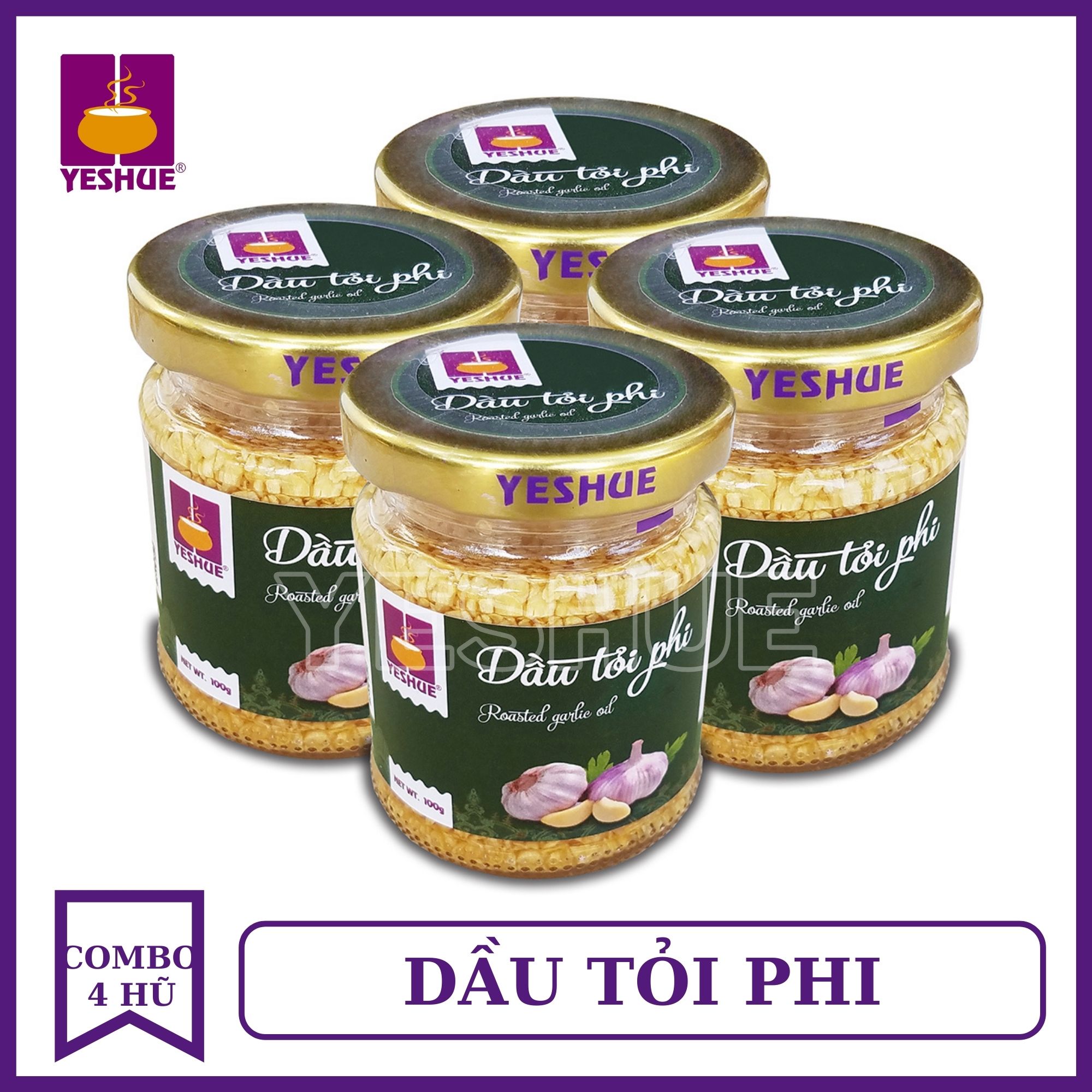 [COMBO] 4 Hũ dầu tỏi phi YesHue 100g/hũ