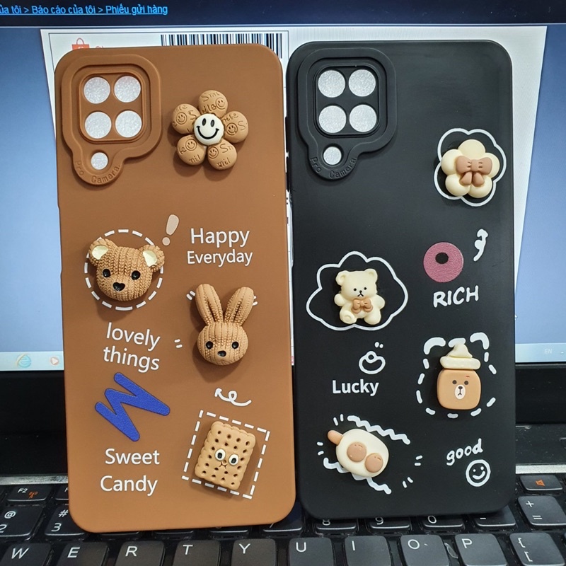 Ốp lưng Samsung A12 dẻo hình nổi kute