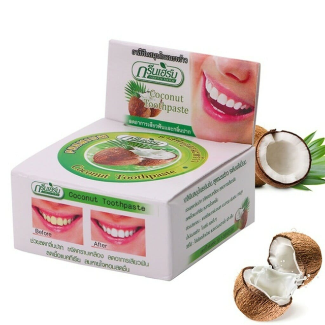 [GIẢM 5% ĐƠN 129K]Bột Tẩy Trắng Răng Green Herb Herbal Clove Toothpaste Thái lan