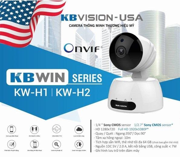 Camera wifi không dây thương hiệu Mỹ KBVISION H2 (HD 1080P)
