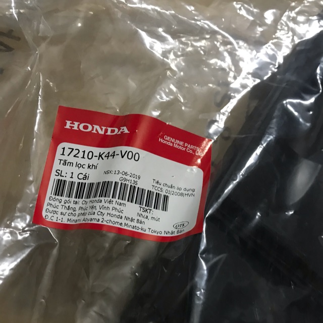 Tấm lọc khí xe vision đời 2014 đến 2020 hãng honda