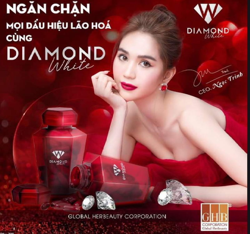 Viên uống trắng da Ngọc Trinh Beauty Diamond White Plus 5.0 tem cào mã QR giá rẻ