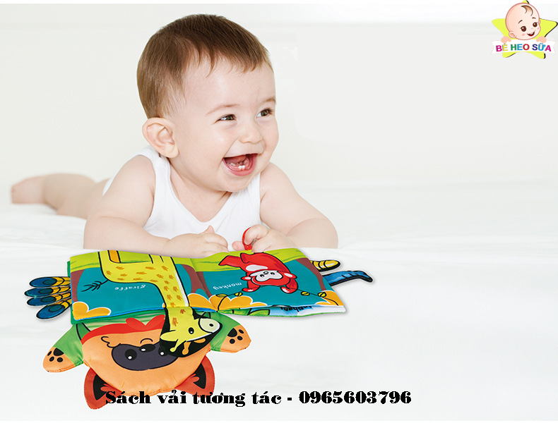 Combo bộ 3 sách vải cho bé kèm rối tay