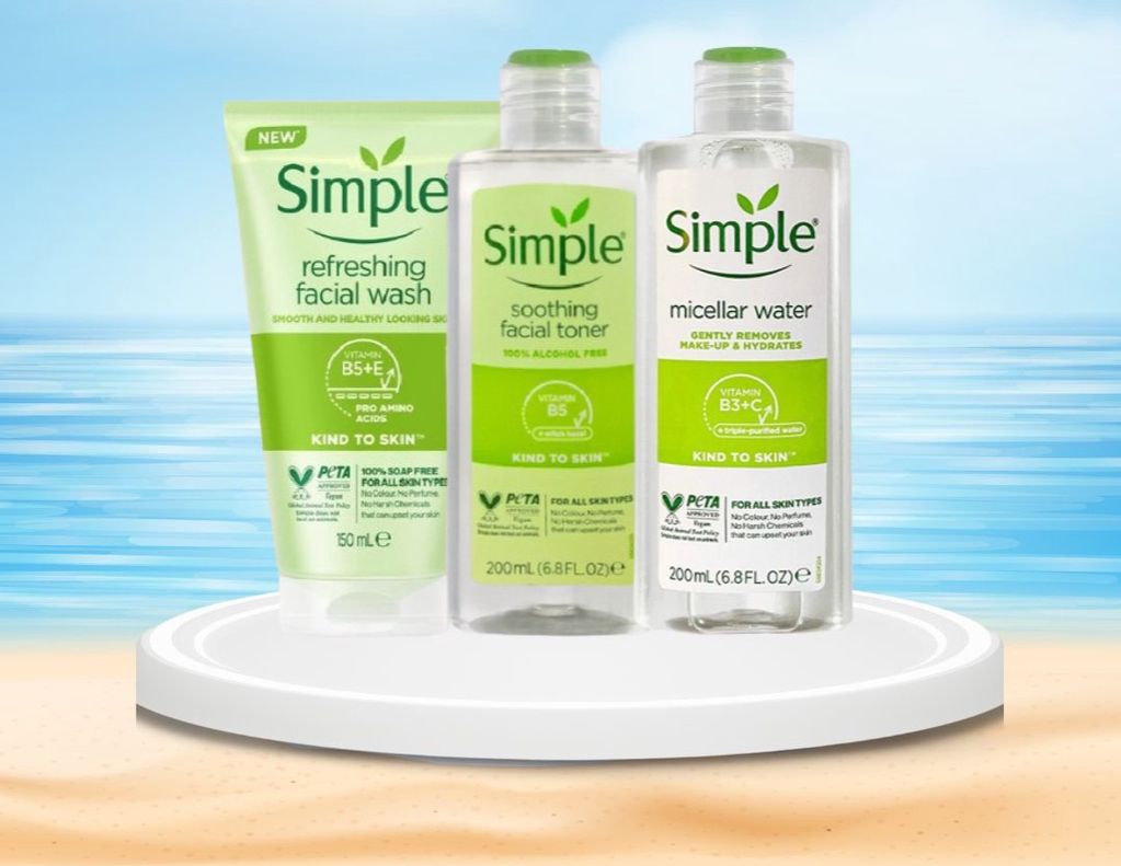 Combo simple chăm sóc cho da sạch khỏe đàn hồi 3 món