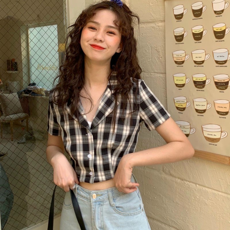 [HCM]Áo sơ mi caro cổ vest