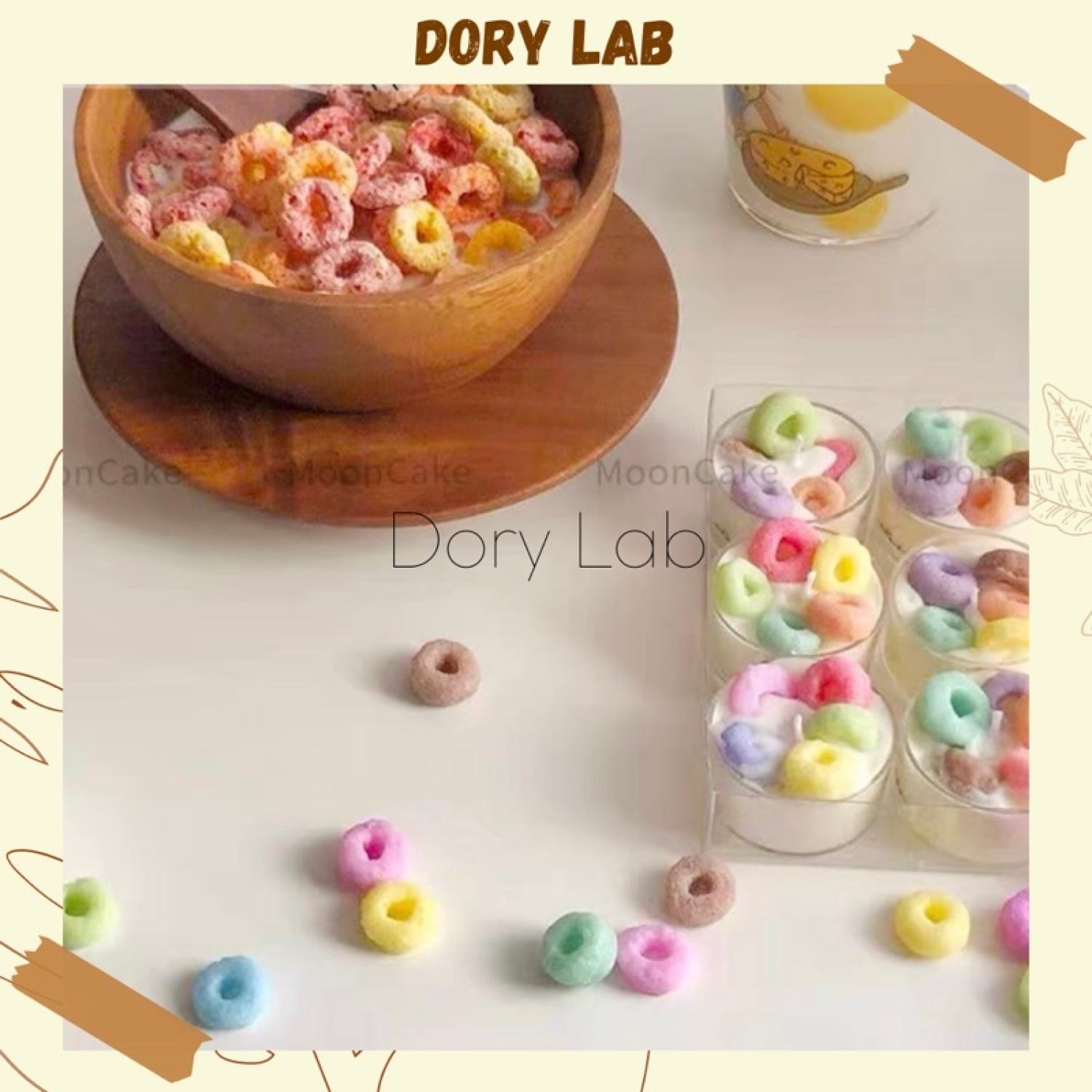 Nến thơm tealight mini mix bánh tròn nhiều màu sắc - dory lab