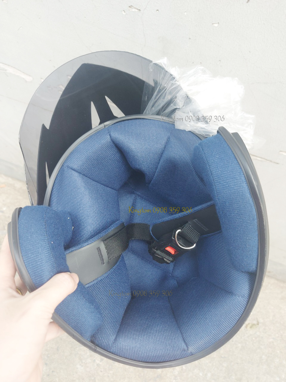 Mũ/Nón bảo hiểm YAMAHA 3/4 ĐEN NHÁM