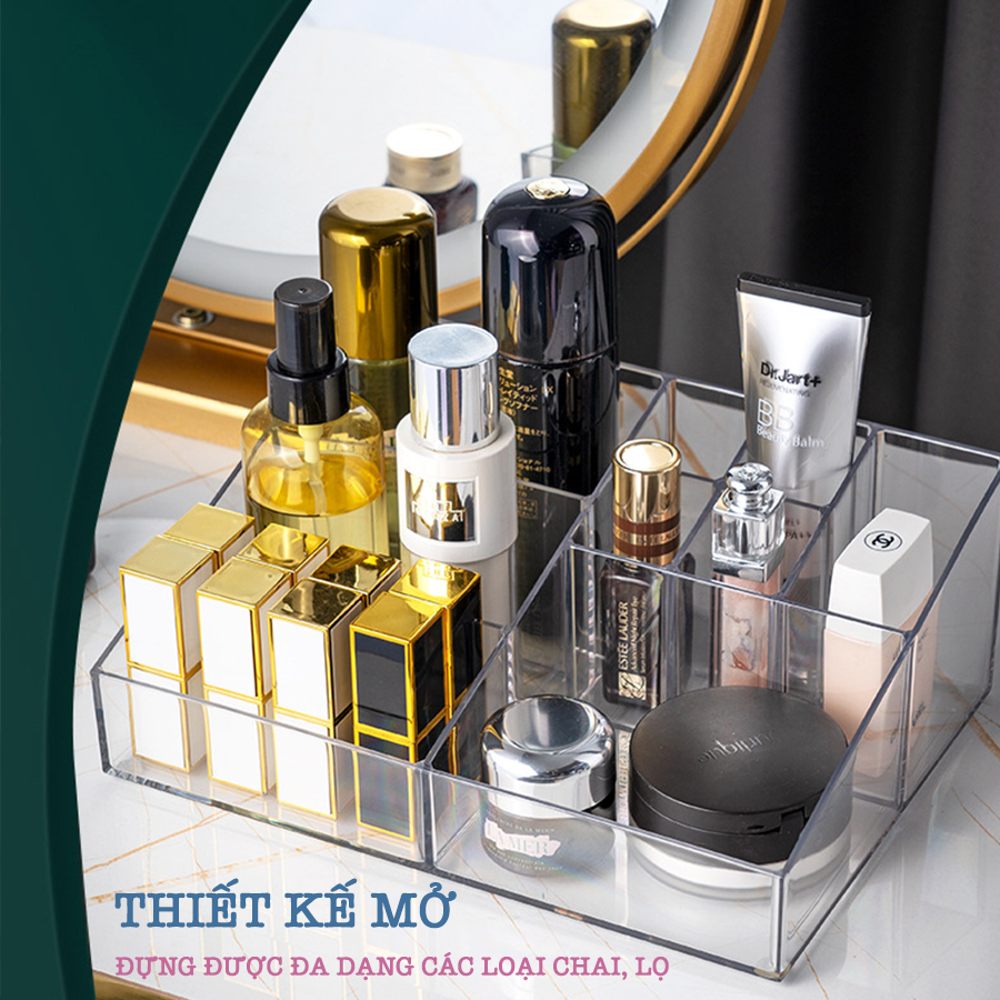 Kệ Đựng Mĩ Phẩm Trong Suốt Mika Cao Cấp R001