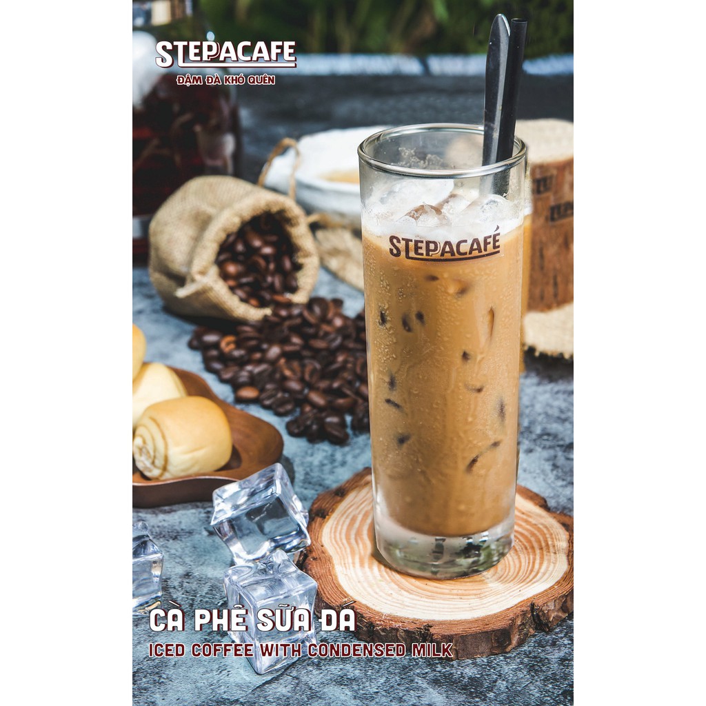 (1 hộp tặng 2 gói) Cà Phê Sữa Đá 10 gói -  SteppaCafe