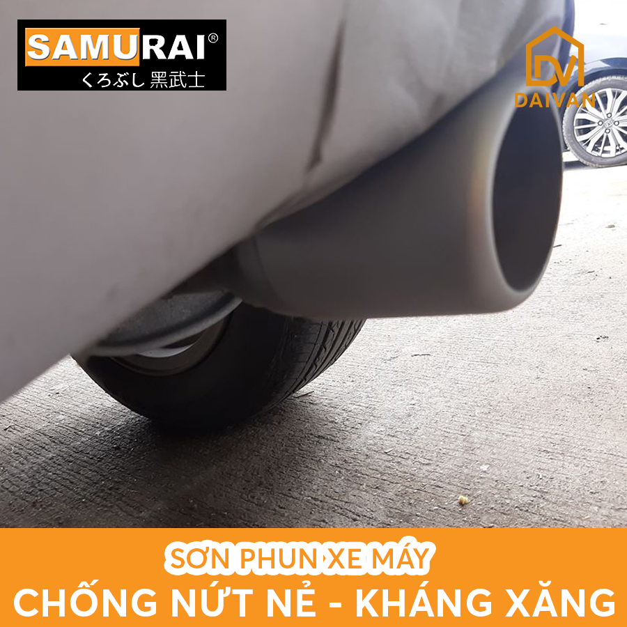 Sơn xịt Samurai chịu nhiệt H1 Màu bạc