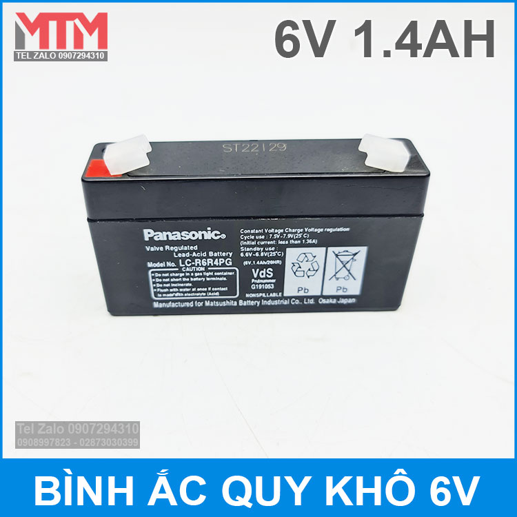 Bình ắc quy khô 6V 7.5Ah