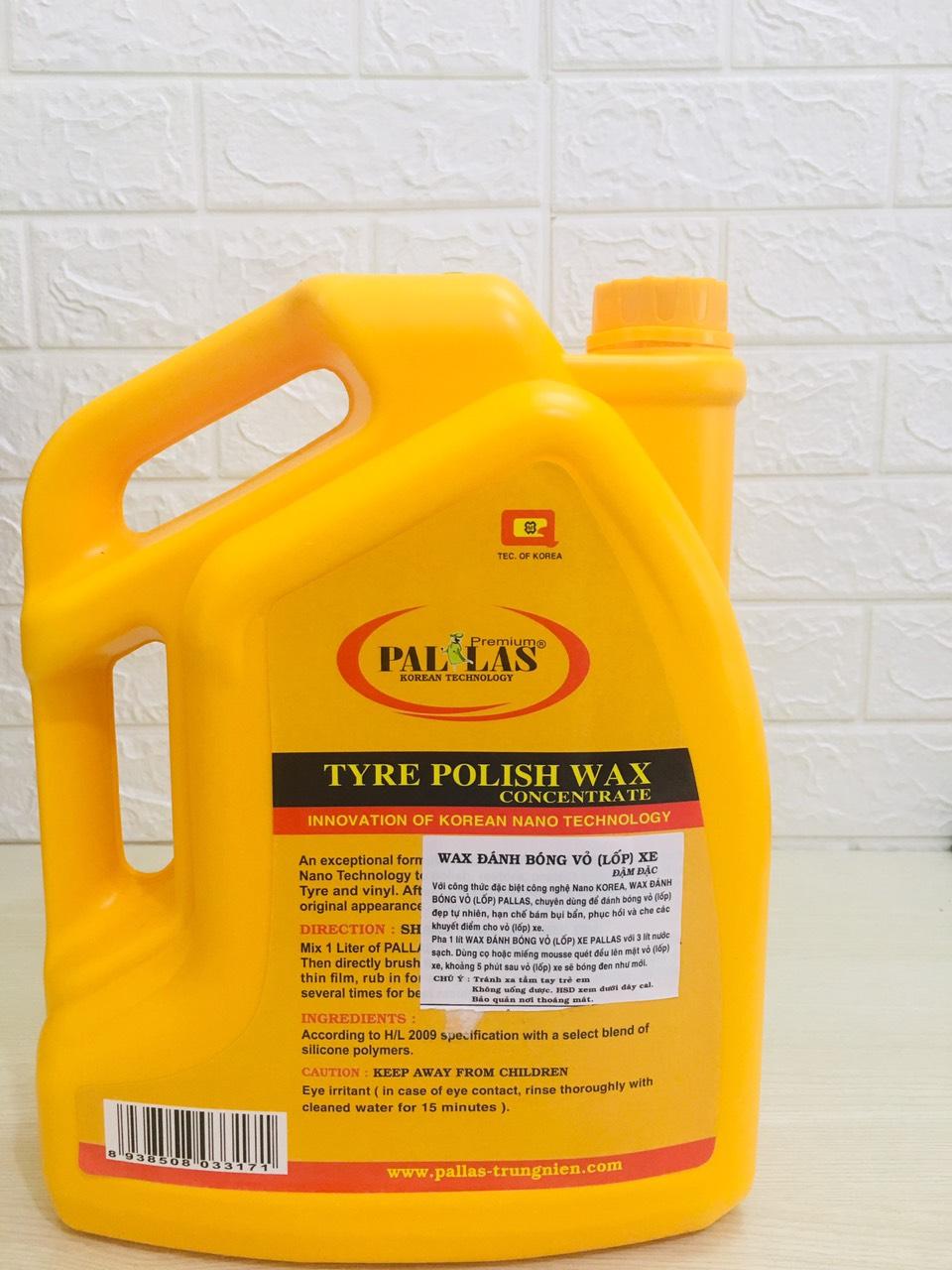 Wax Đánh bóng vỏ (lốp) xe PALLAS 6L