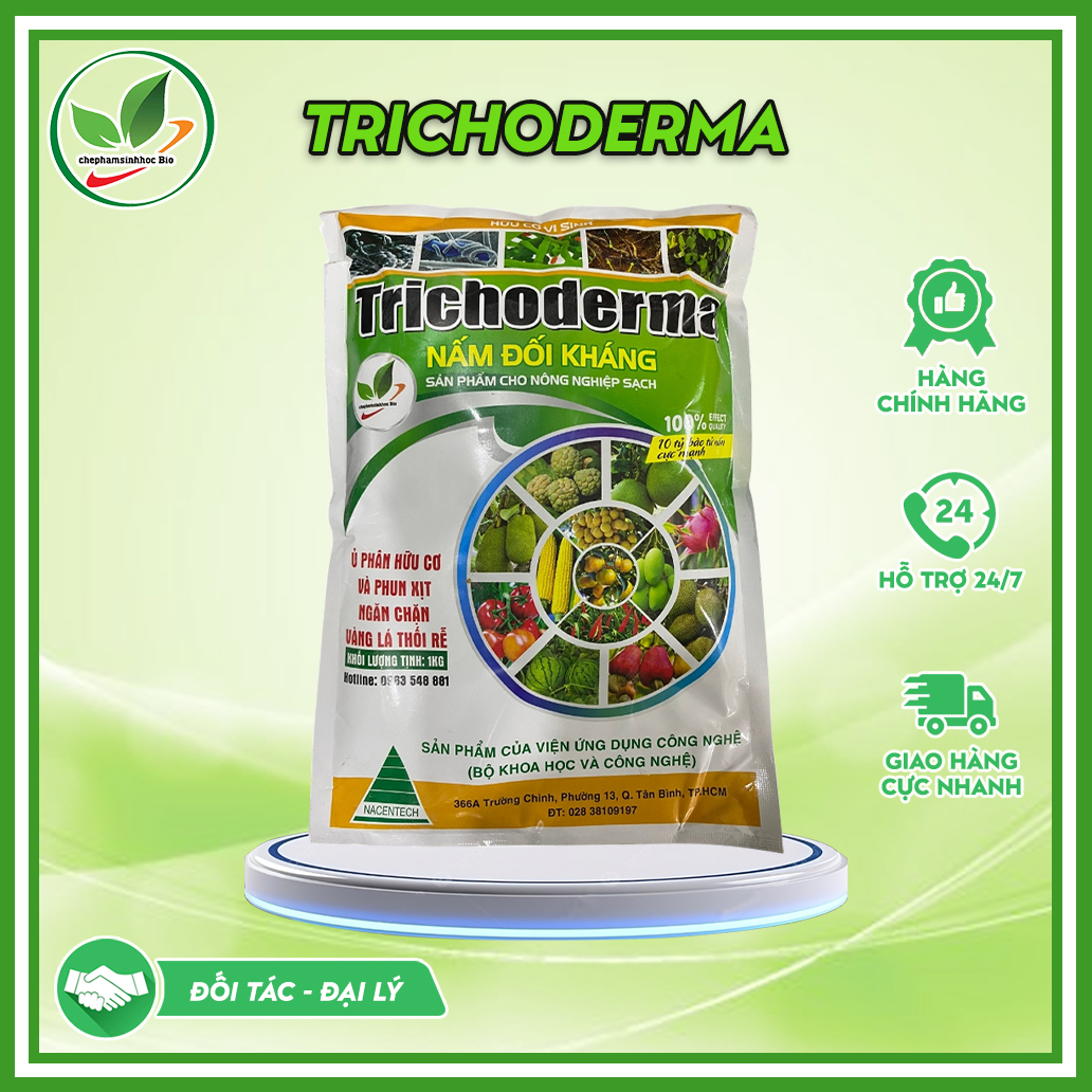 Nấm ủ Trichoderma dạng bào tử chịu nhiệt cao cấp. Túi 1kg