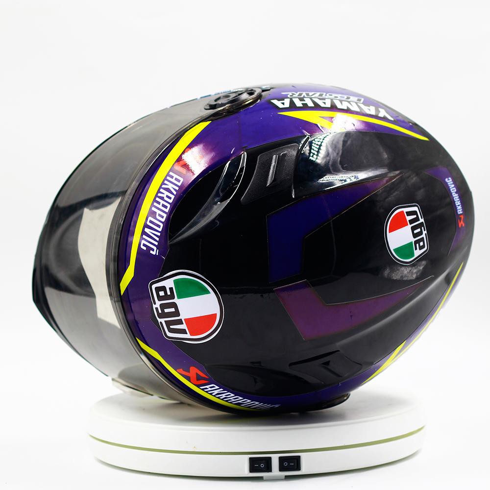 Nón Fullface Agu lên tem Yamaha xanh