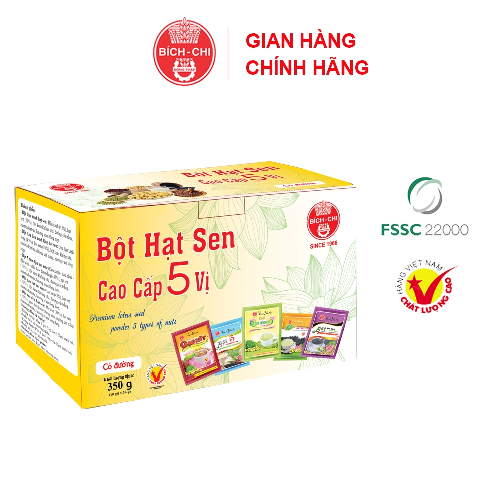 BỘT HẠT SEN CAO CẤP 5 VỊ - BỘT DINH DƯỠNG BÍCH CHI